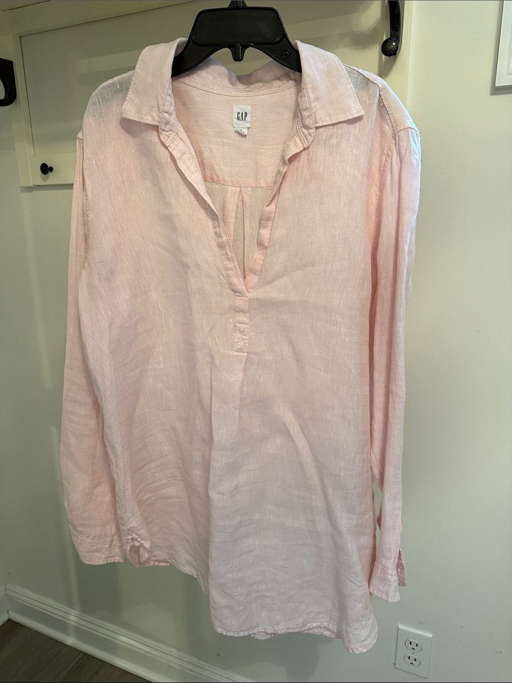 GAP Pale Pink Linen V-Neck Tunic